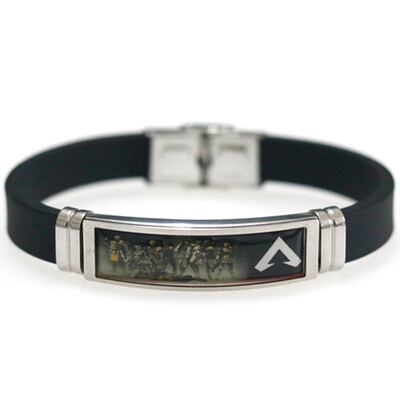 

Legend escape Game Silicone Wristband Bracelet Stainless steel Vintage
