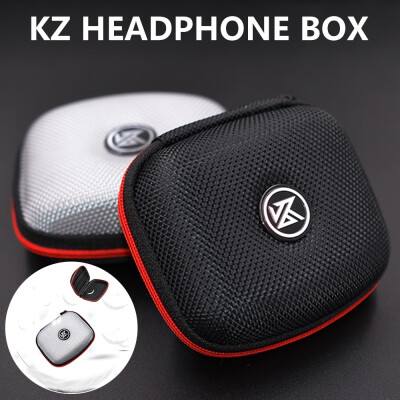 

KZ Headphone Case Bluetooth Headphone Case Square Portable Anti-pressure Headphone Case EVA Zipper Bag