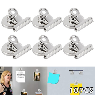 

10pcs Fridge Magnet Clips Magnetic Non Slip Heavy Duty Memo Note Message Holder