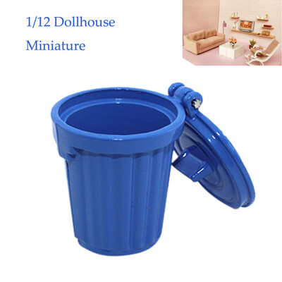 

Siaonvr 112 Miniature Dollhouse Accessories Mini Garbage Trash Can Decor Gift Toy