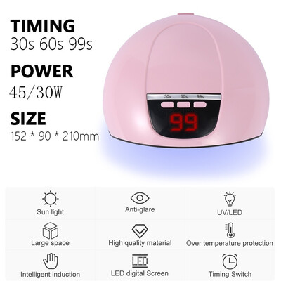 

45W 15LED Nail Lamp for Gel Fast Dryer USB Cable Cure Machine
