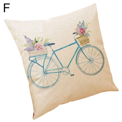 

Flower Letter Bike Throw Pillow Protector Case Cushion Cover Bedding Articles