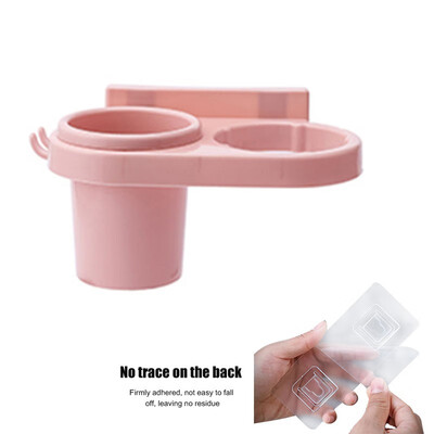

Hair Dryer Rack Bathroom Self-adhesive Storage Organizer Comb HolderWall Mounted Stand for Shampoo Straightener