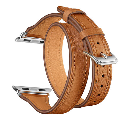 

〖Follure〗Double Tour Leather Accessory Band Replacement Bracelet For Apple Watch 4 40mm