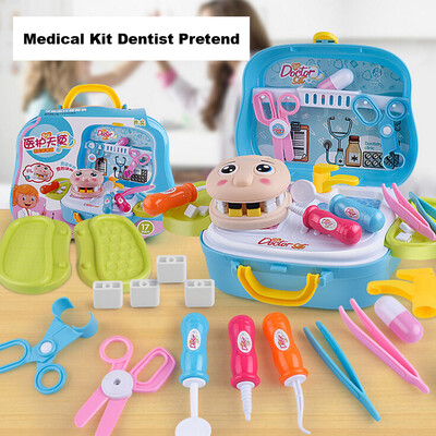 

YIWULA17PCS Medical Kit Doctor Nurse Dentist Pretend Roles Play Toy Set Kids Game Gift