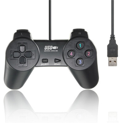 

Lightweight Black Wired Joystick Gamepad Joypad Game Controller for PC Laptop Computer for XP for Vista USB 20