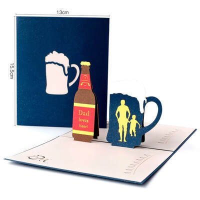 

Gobestart Fathers Day Up Card Gifts Handmade Greeting Postcard I Love Dad Creative