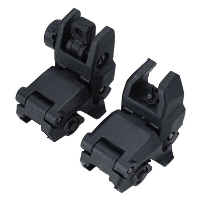 

2Pcs Tactical Folding FrontRear Flip Backup Sights Set 20MM Rail Gen