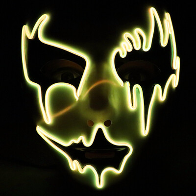 

Halloween Mask LED Maske Light Up Party Masks Neon Maska Cosplay Mascara Horror Mascarillas Glow In Dark Masque
