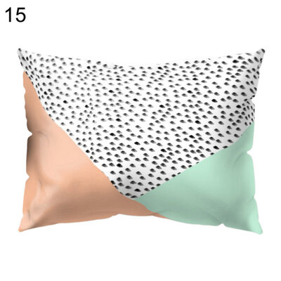 

Color Block Geometric Pattern Pillow Cover Cushion Case Home Sofa Hotel Decor