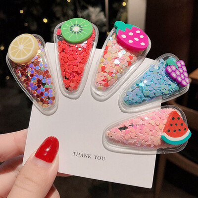 

5pcsset Girls Cute Hair Clips With Sequins Design Hair Pin Children Hairpin Princess Hair Accessories