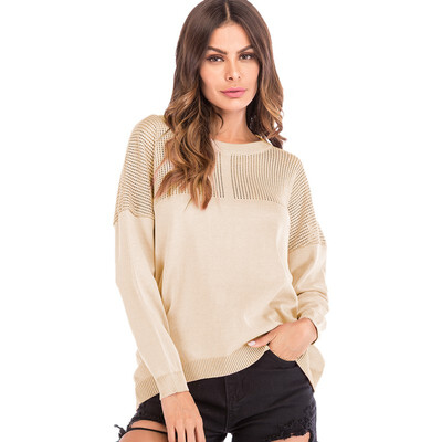 

2018 Autumn New Casual Sweater Women Hollow Out Long Sleeve Casual O-neck Sweater Solid Knitted Sweater Top High Quality