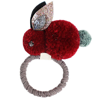 

Baby Kids Girls Hair Ribbon Headwear Hair Accessories New Brand Three-dimensional Plush Bunny Head Rope Length 8Cm&13Cm