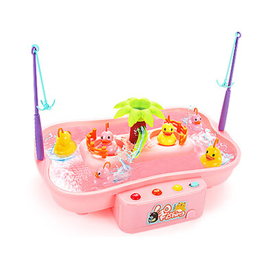 

Children Water Toys Electric Rotating Music Multi-Function Hydrodynamic Cycle Fishing Pole Rod Toys For Children