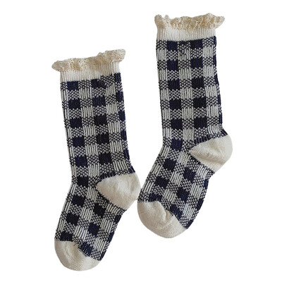 

Baby Socks New Arrival Newborn Socks Plaid Cotton Baby Socks No-slip Infant Cotton Socks