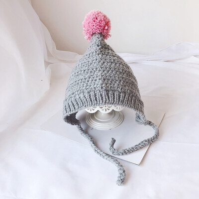 

Autumn Baby Girls Boys Hat Toddler Solid Pattern Hats With Ball Design Casual Caps Headwear Hats