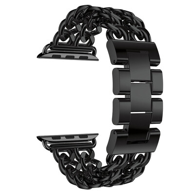 

〖Follure〗Double Row Cowboy Chain Metal Watch Band For Apple Watch Series 4 44mm