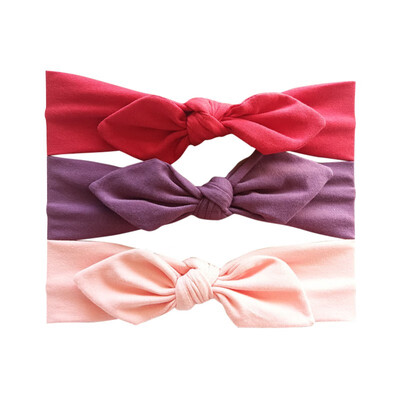 

6 Types Hot Sale 3PCS Baby Girls Hair Accessories Infant Kids Bow-knot Stripe Headband Newborn Newly Fashion Hair Suits