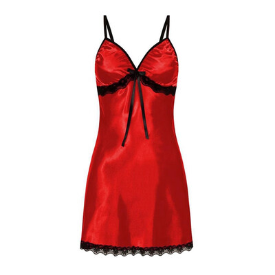 

Womens sexy nightdress Sexy satin V-Neck Sling Lace Solid Nightgowns Plus size Thin Sleepwear oversize sleepwear night dres4xl