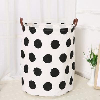 

Gobestart Cotton Linen Waterproof PE Coating Storage Basket Sundries Storage Box