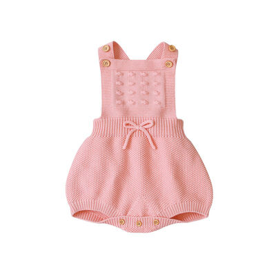 

Autumn Baby Clothes Girls Sleeveless Knitted Solid Print Rompers Kids Jumpsuit Baby Clothes