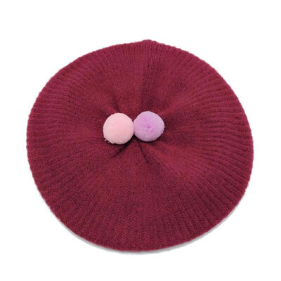 

Baby newborn caps cotton Autumn Winter Fashion Knitted Baby Girl Hats Candy Color Design Retro Kids Toddler Beret Cap