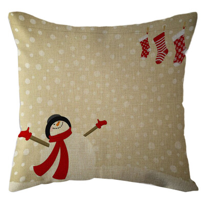 

Tailored Christmas Home Decor Office Sofa Cushion Square Throw Pillow Festive Pillowcase