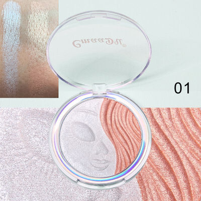 

HOT Two-tone High-gloss Baked Powder Long-lasting Brighten Makeup Effects Face Highlighter Powder