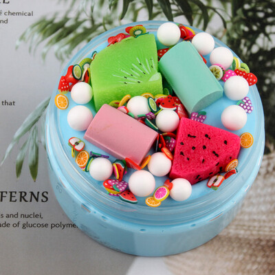 

〖Follure〗100ml Fluffy Fruit Cloud Slime Fluffy Slime Stress Relief Toy Scented Sludge