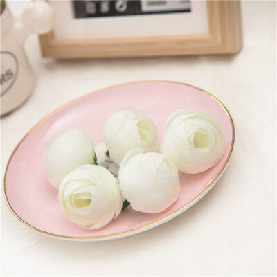 

10pcs Artificial Tea Rose Bud Small Peony Flower Head Flores For Wedding Decoration Wreath Scrapbooking Diy Craft Fake Flowers