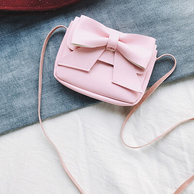 

5 Color Children fashion handbags casual women hot sales Girls Cute Bowknotl Leather Handbag Shoulder Bags Mini Crossbody Bag