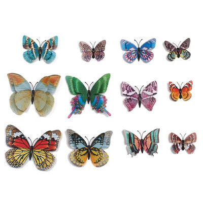

12Pcs Wall Stickers Colorful PVC Butterfly Shape Wall Decal Sticker Home Living Room Nursery Refrigerator Stickers DIY Art Decorat