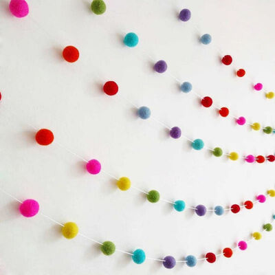 

30PCS Hair Ball Creative Home childrens Room Hair Ball String Hanging Ornaments Birthday Wedding Party Decor Wind Chimes Crafts