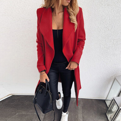 

Tailored Women Long Sleeve Hairy Open Front Short Cardigan Suit Jacket Solid Long Coat