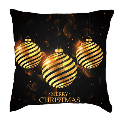 

Tailored Merry Christmas Short Plush Pillowcase Sofa Pad Set Home Decoration 18x18 Inch