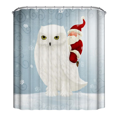 

Animal Theme Shower Curtain Polyester Fabric Waterproof Mildew Shower Curtain Kid Bathroom Christmas Decor