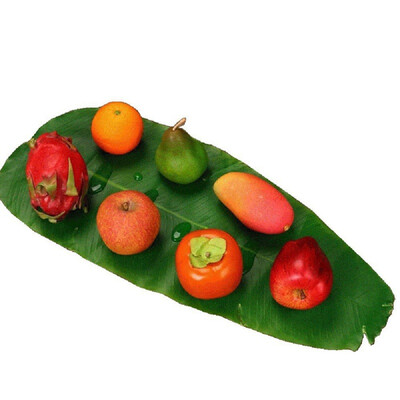 

Simulation Banana Leaf Placemat Table Mat Artificial Leaves or Hawaiian Luau Jungle Party Supplies Table Decorations