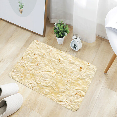 Toponeto Comfort Food Creations Burrito Wrap Blanket Square Bathroom carpet 40x60CM