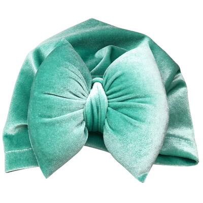 

Baby Hats Gold Velvet Bow Solid Color Bohemian Style Indian Hat Kids Gifts 13T