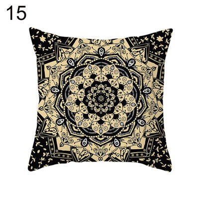 

Mandala Arabesque Flower Yin Yang Pillow Case Cushion Cover Chair Sofa Decor