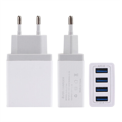 

〖Follure〗EU Adapter 4 Port 31A Multi USB Charger European Travel Charger Power Adapter