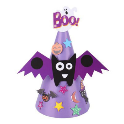 

Halloween Hat Bat Pumpkin Cosplay DIY Childrens Kindergarten Hand Paste Making Gifts
