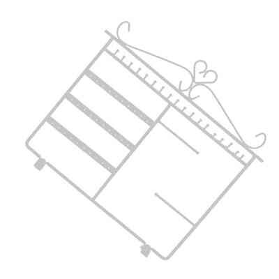 

10 Hooks 48 Holes Earrings Necklace Ear Studs Jewelry Display Rack Metal Stand Organizer Holder