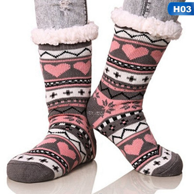 

Womens Thick Warm Cozy Fleece-lined Non-Skid Slipper Socks