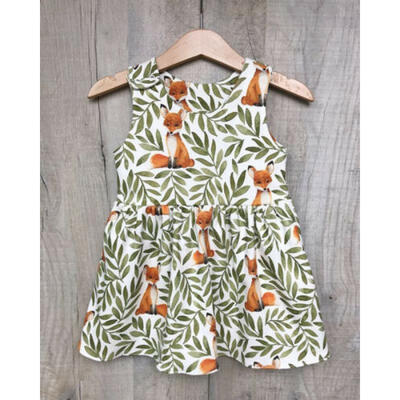 

New Toddler Baby Girls Fox Sleeveless Dress Princess Tutu Dresses Summer Clothes