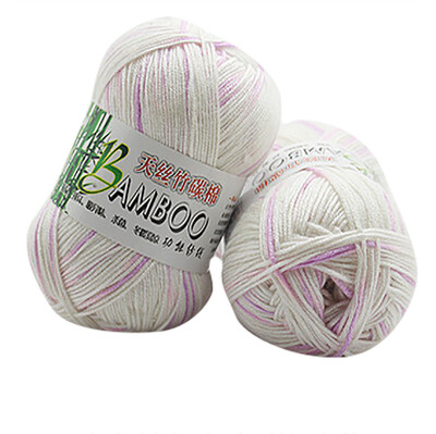 

Gobestart New 100 Bamboo Cotton Warm Soft Natural Knitting Crochet Knitwear Wool Yarn 50g