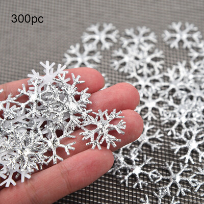 

Gobestart 300pc Gold Silver Cloth Christmas Snowflake Confetti Christmas Decoration 23mm