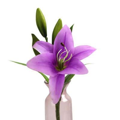 

Simulation Lily for Lady Gift Artificial Large Lily Romantic Flower Lily Branch for Home Shop Decor Fake Flower Bouquet Supply