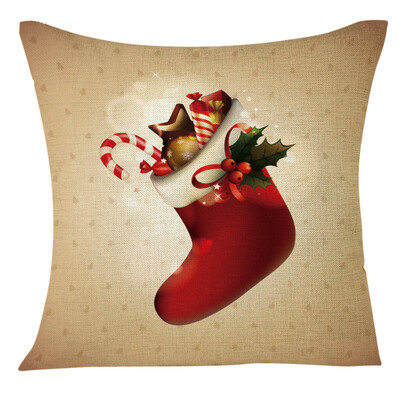 

Tailored Xmas Christmas Socks Sofa Home Decoration Festival Pillow Case Cushion Cover