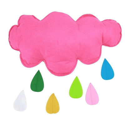 

New Kids Play Tent Decoration Tent Props Toy Raining Clouds Water DropStar Moon Baby Bed Room Hanging Decor Wall Stickers